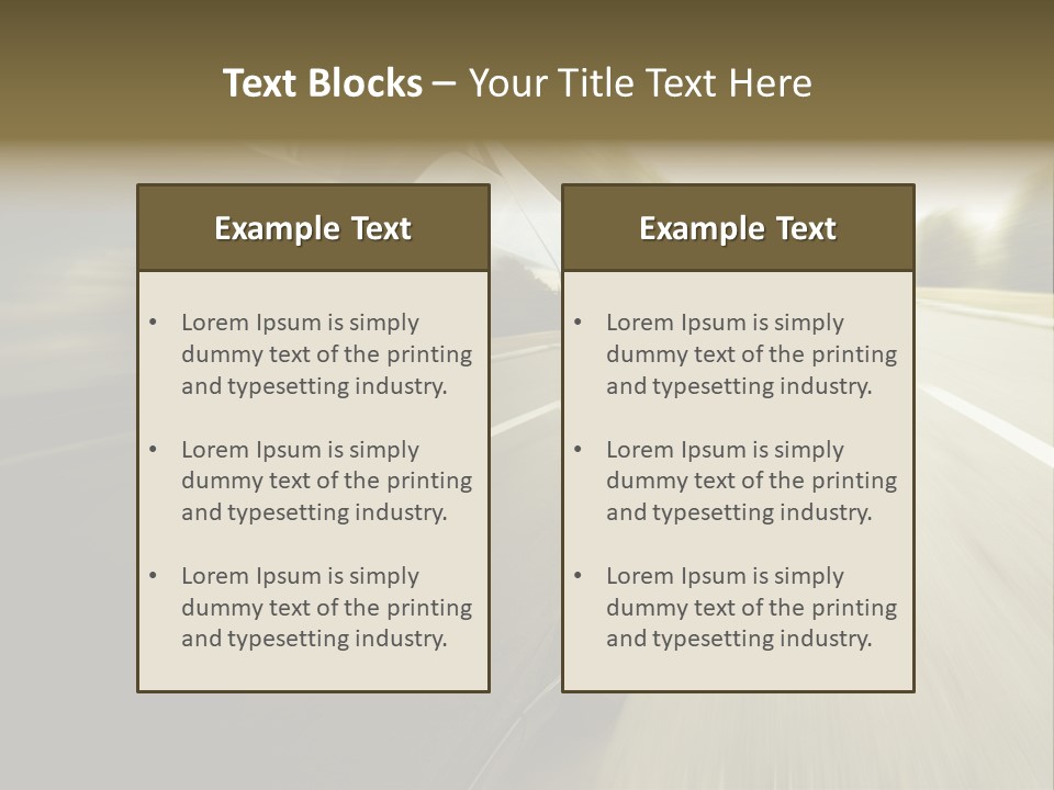 Sunset View Tire PowerPoint Template