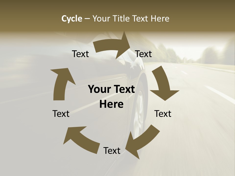 Sunset View Tire PowerPoint Template