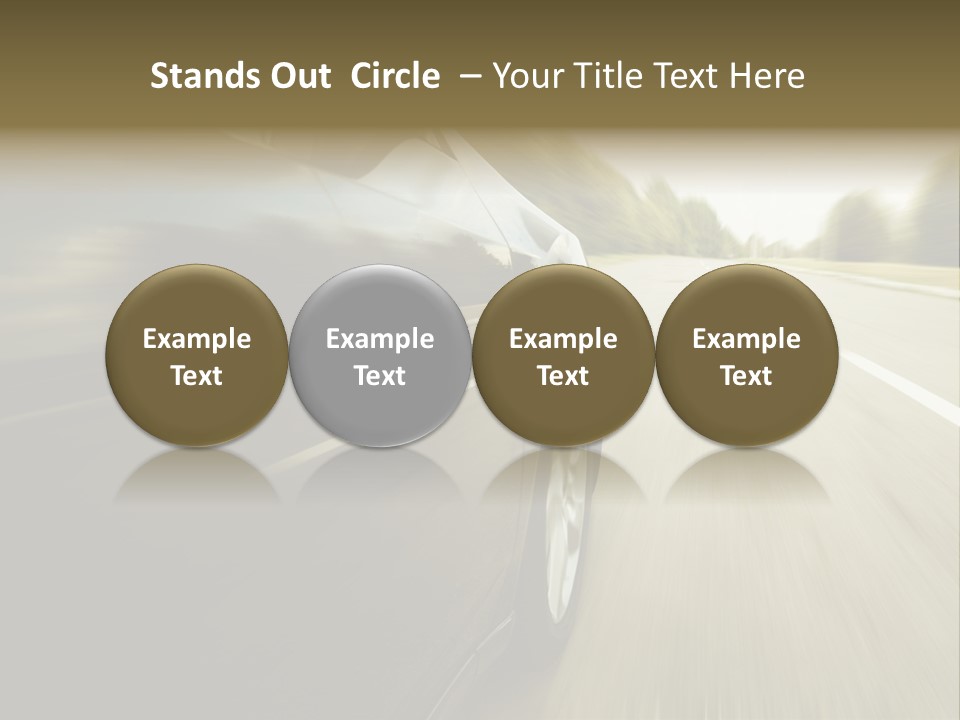 Sunset View Tire PowerPoint Template