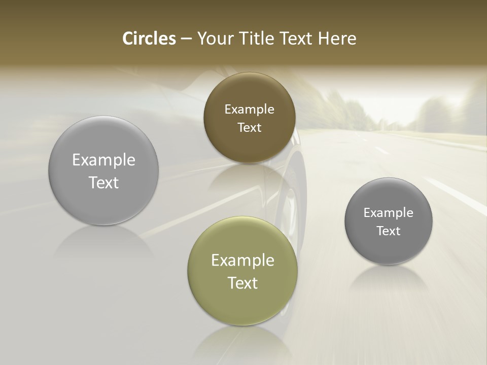 Sunset View Tire PowerPoint Template