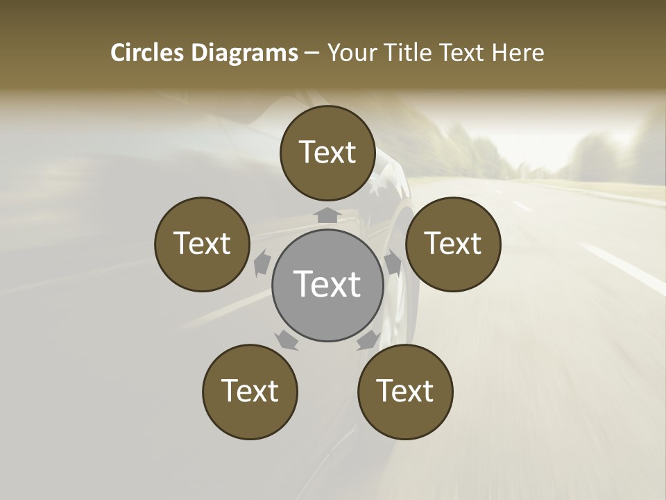 Sunset View Tire PowerPoint Template