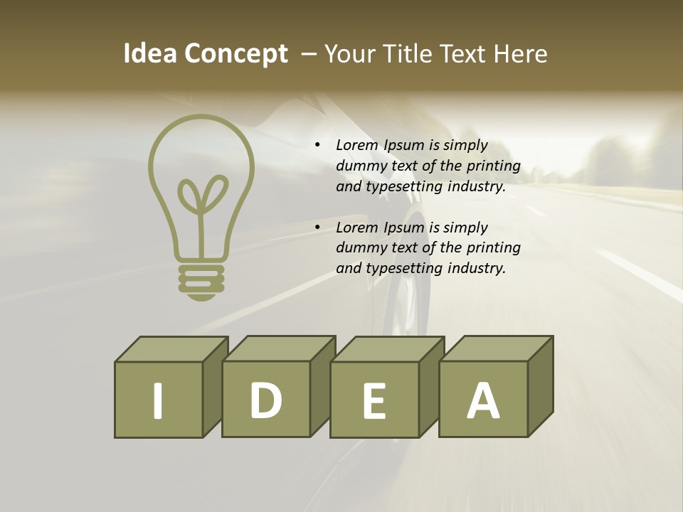 Sunset View Tire PowerPoint Template