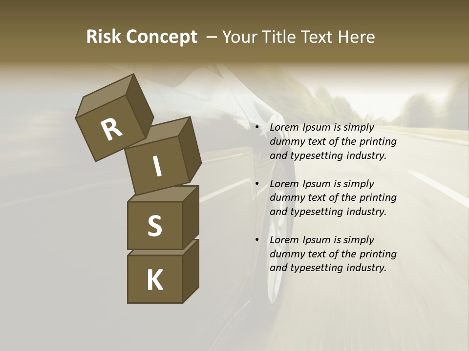 Sunset View Tire PowerPoint Template