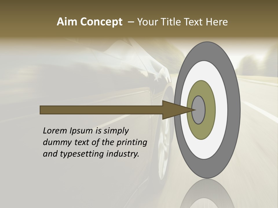 Sunset View Tire PowerPoint Template
