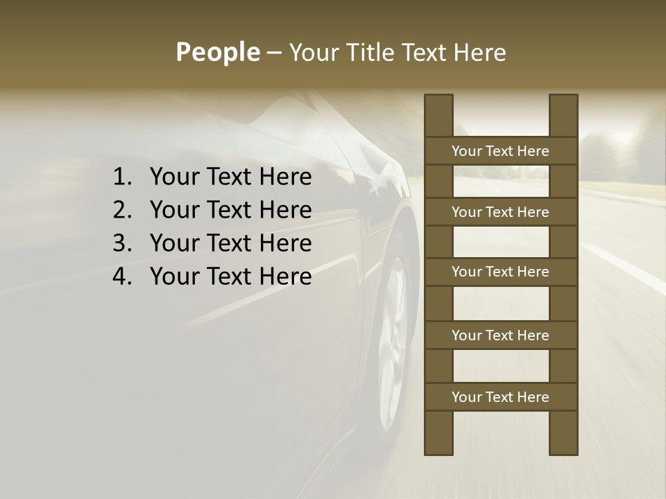 Sunset View Tire PowerPoint Template