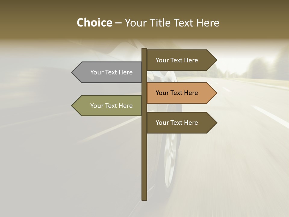 Sunset View Tire PowerPoint Template