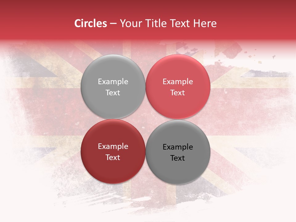 A British Flag With A Grungy Effect PowerPoint Template