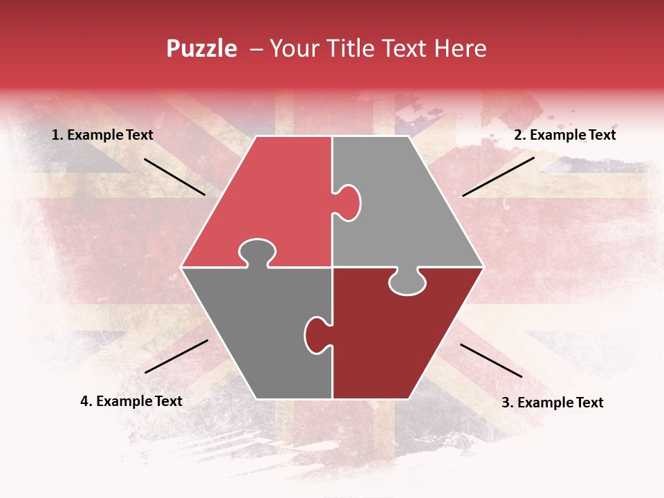 A British Flag With A Grungy Effect PowerPoint Template