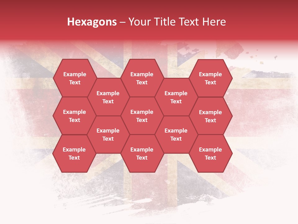 A British Flag With A Grungy Effect PowerPoint Template
