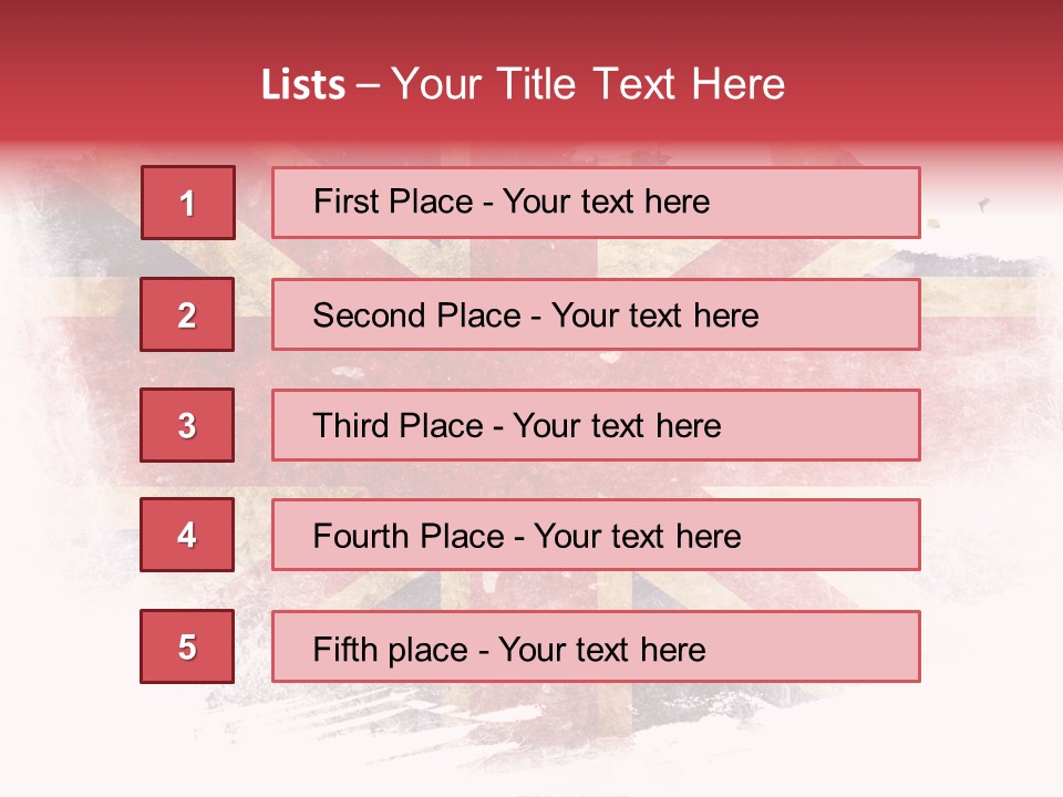 A British Flag With A Grungy Effect PowerPoint Template