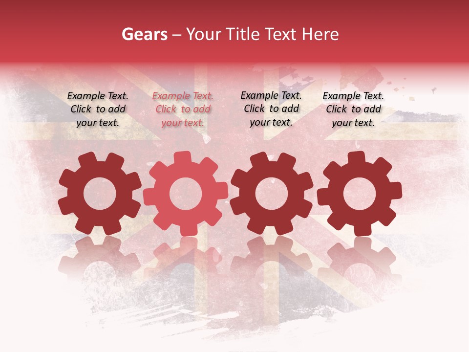 A British Flag With A Grungy Effect PowerPoint Template