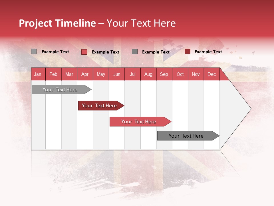 A British Flag With A Grungy Effect PowerPoint Template