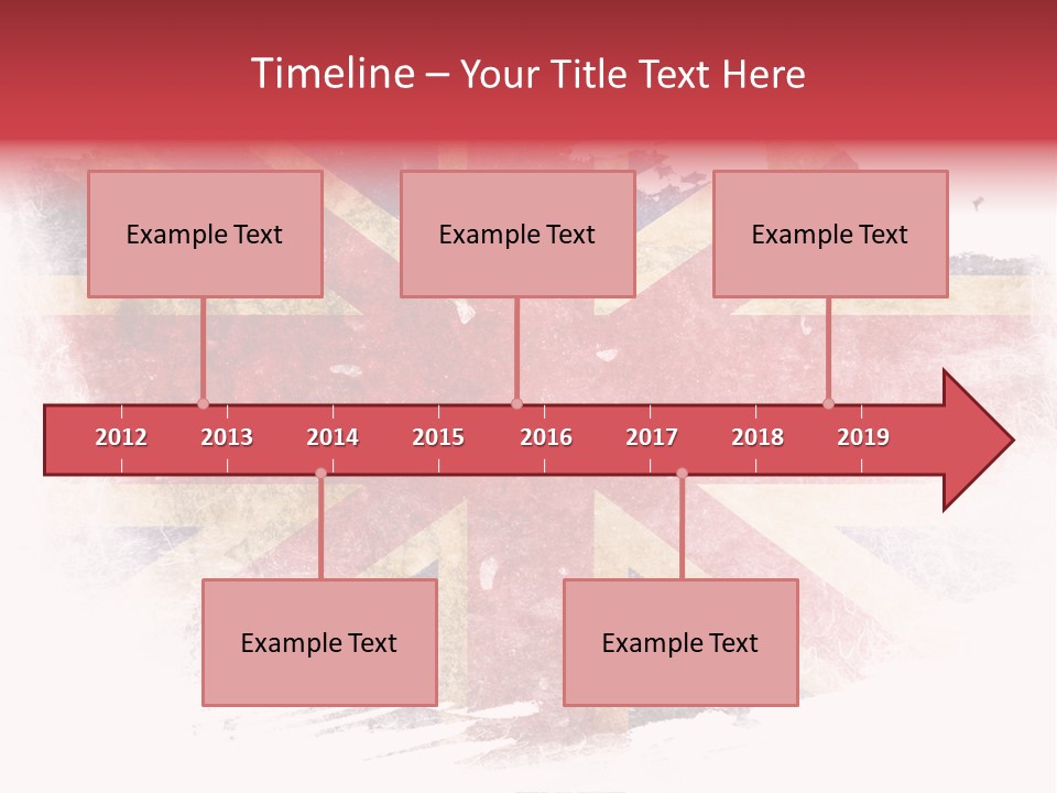 A British Flag With A Grungy Effect PowerPoint Template