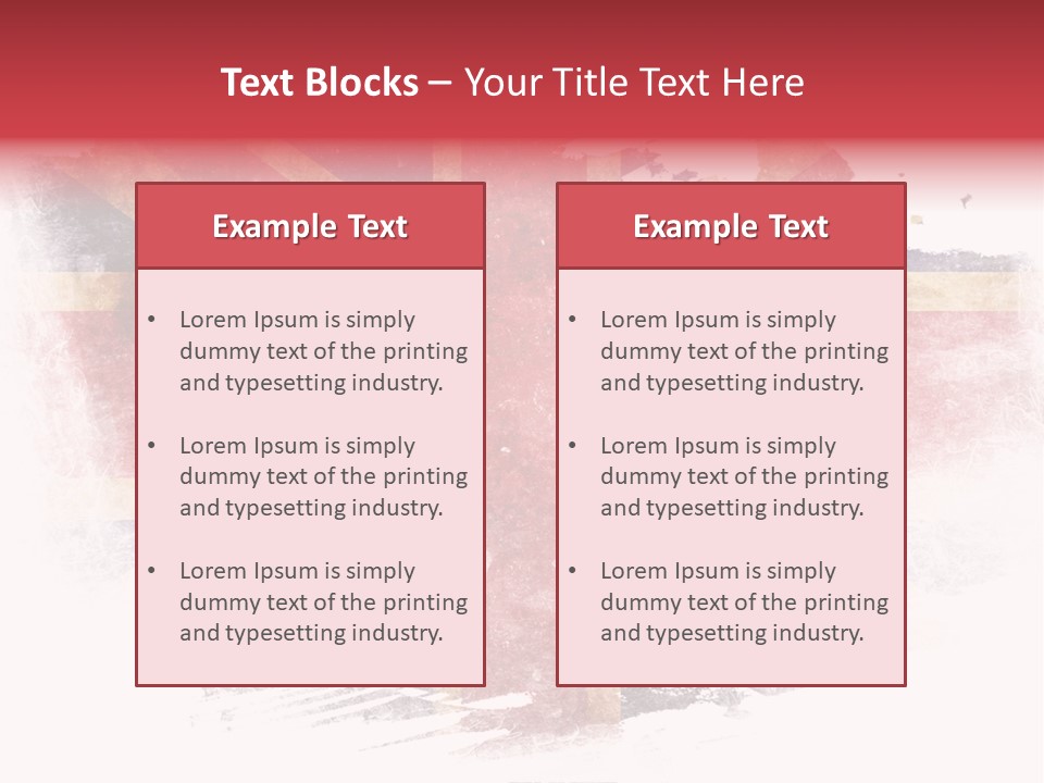 A British Flag With A Grungy Effect PowerPoint Template