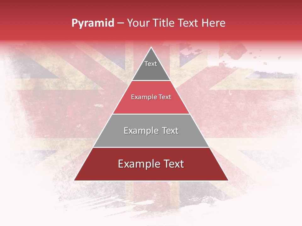 A British Flag With A Grungy Effect PowerPoint Template