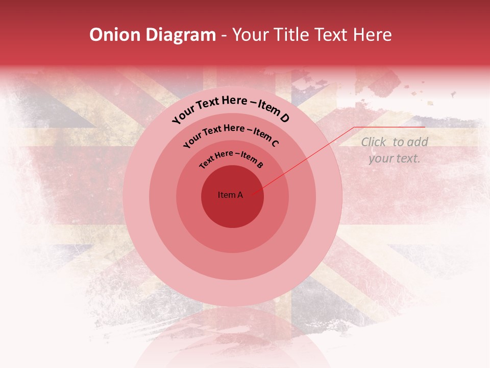 A British Flag With A Grungy Effect PowerPoint Template