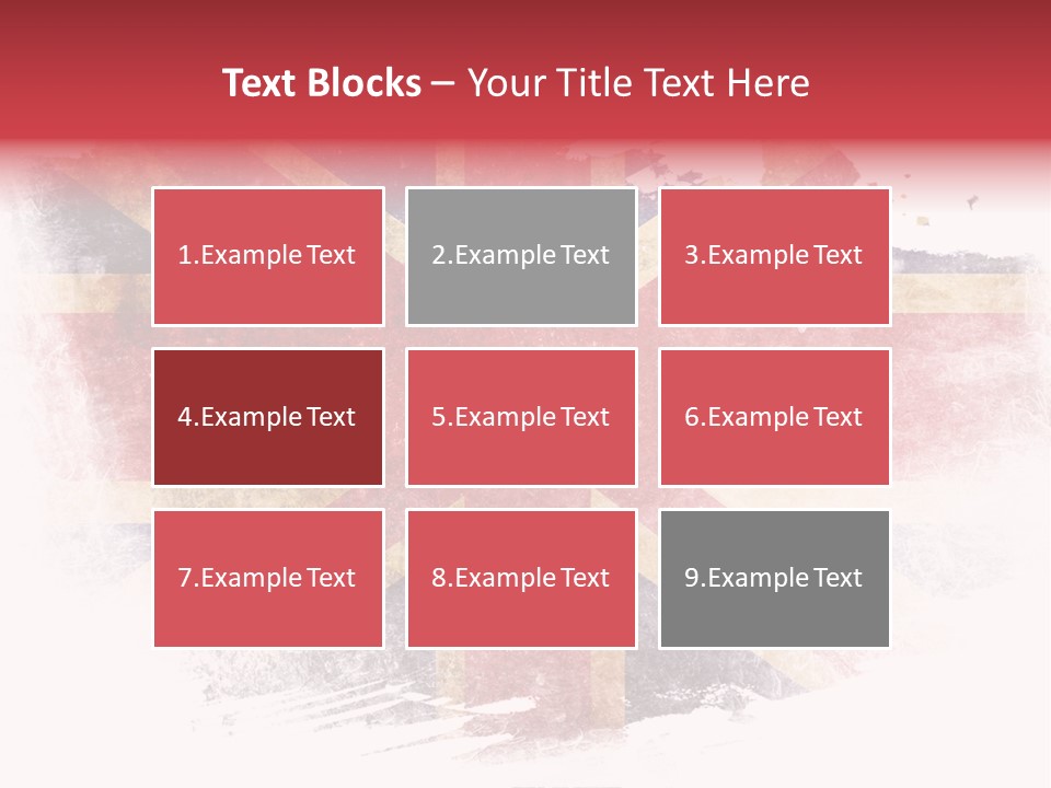 A British Flag With A Grungy Effect PowerPoint Template