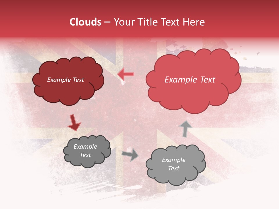 A British Flag With A Grungy Effect PowerPoint Template