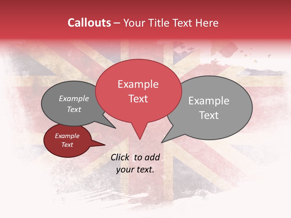 A British Flag With A Grungy Effect PowerPoint Template