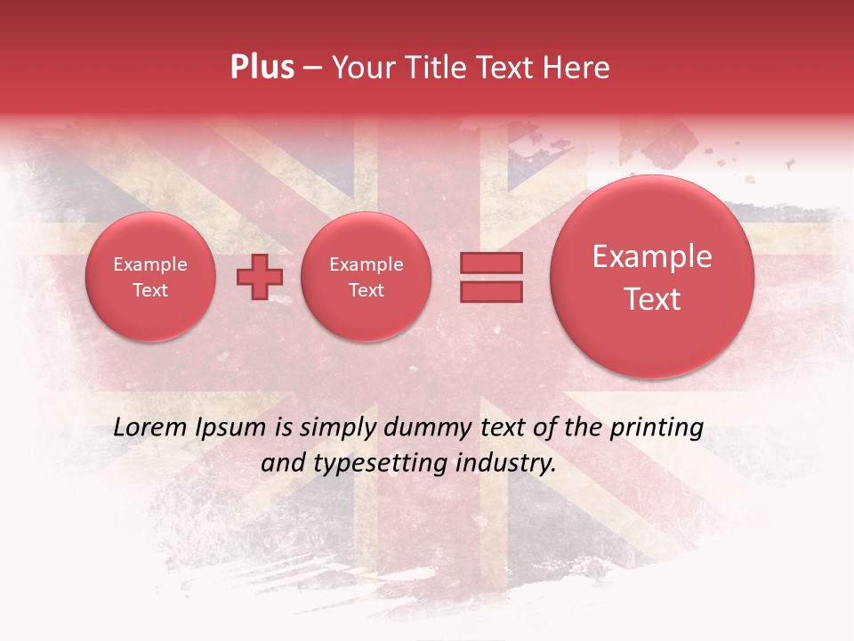 A British Flag With A Grungy Effect PowerPoint Template