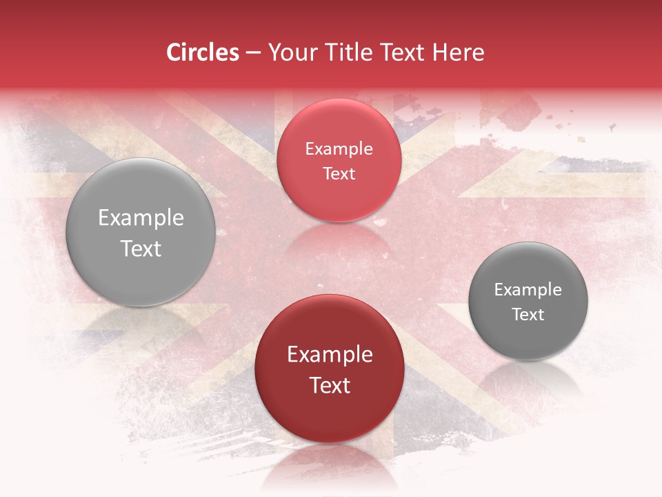 A British Flag With A Grungy Effect PowerPoint Template