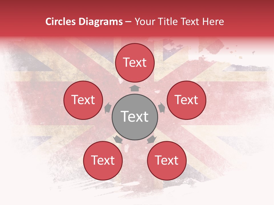 A British Flag With A Grungy Effect PowerPoint Template