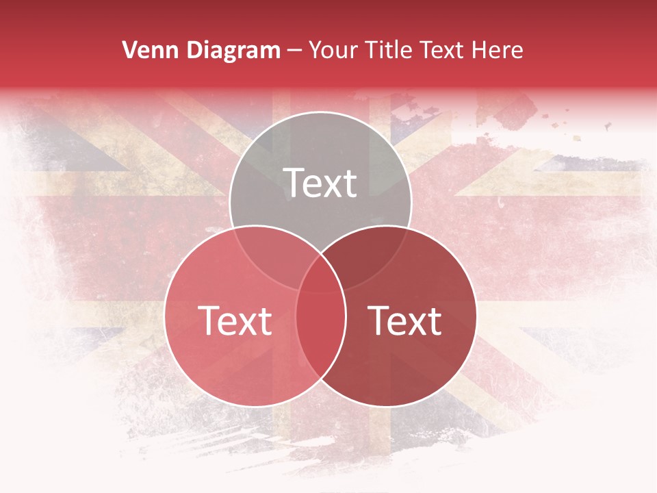 A British Flag With A Grungy Effect PowerPoint Template