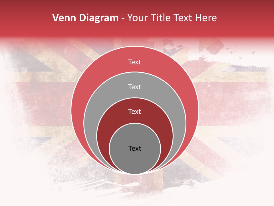 A British Flag With A Grungy Effect PowerPoint Template