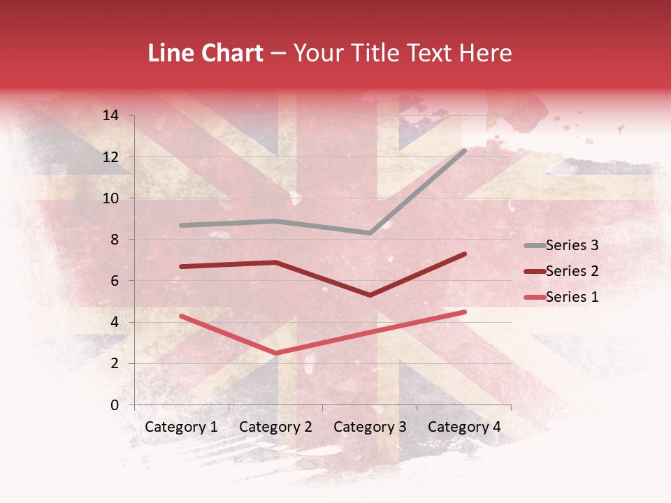 A British Flag With A Grungy Effect PowerPoint Template