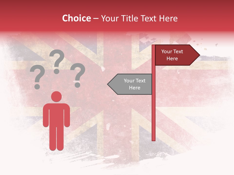 A British Flag With A Grungy Effect PowerPoint Template