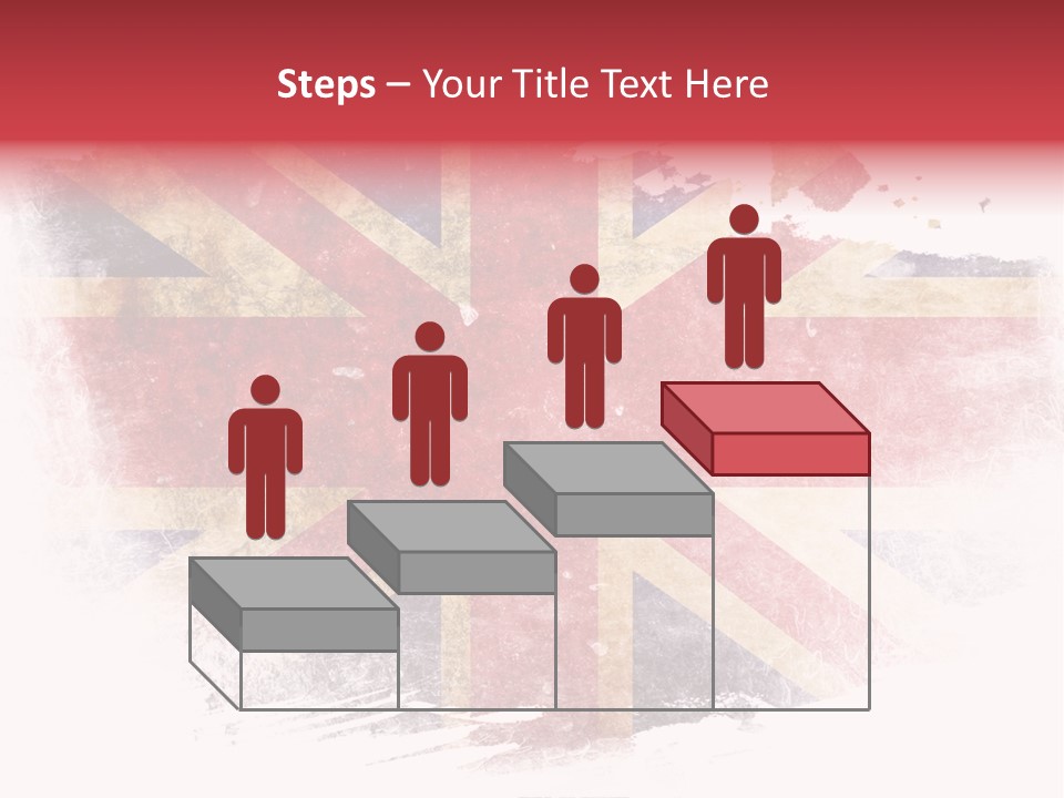 A British Flag With A Grungy Effect PowerPoint Template