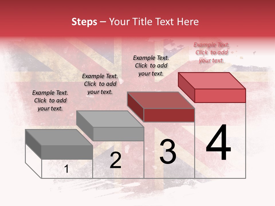 A British Flag With A Grungy Effect PowerPoint Template