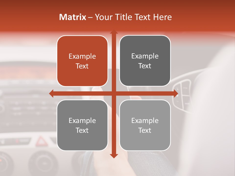 A Person Holding A Cell Phone While Driving A Car PowerPoint Template