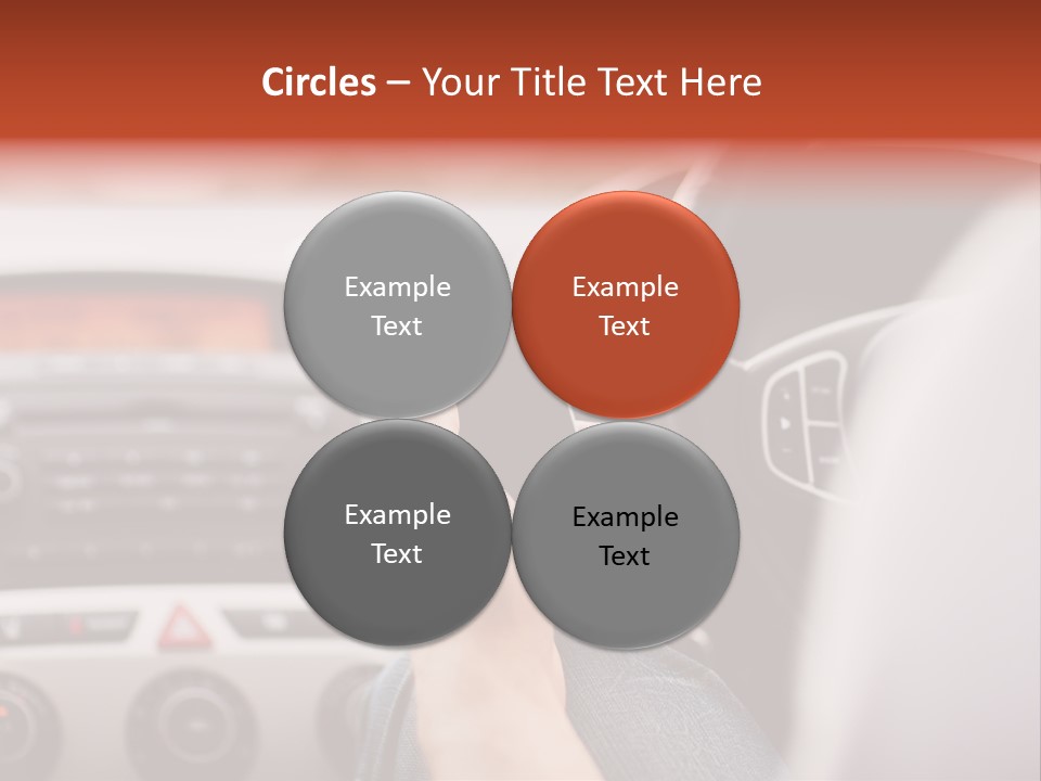 A Person Holding A Cell Phone While Driving A Car PowerPoint Template