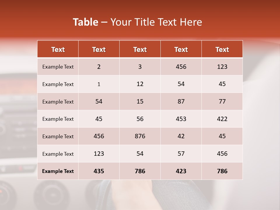 A Person Holding A Cell Phone While Driving A Car PowerPoint Template