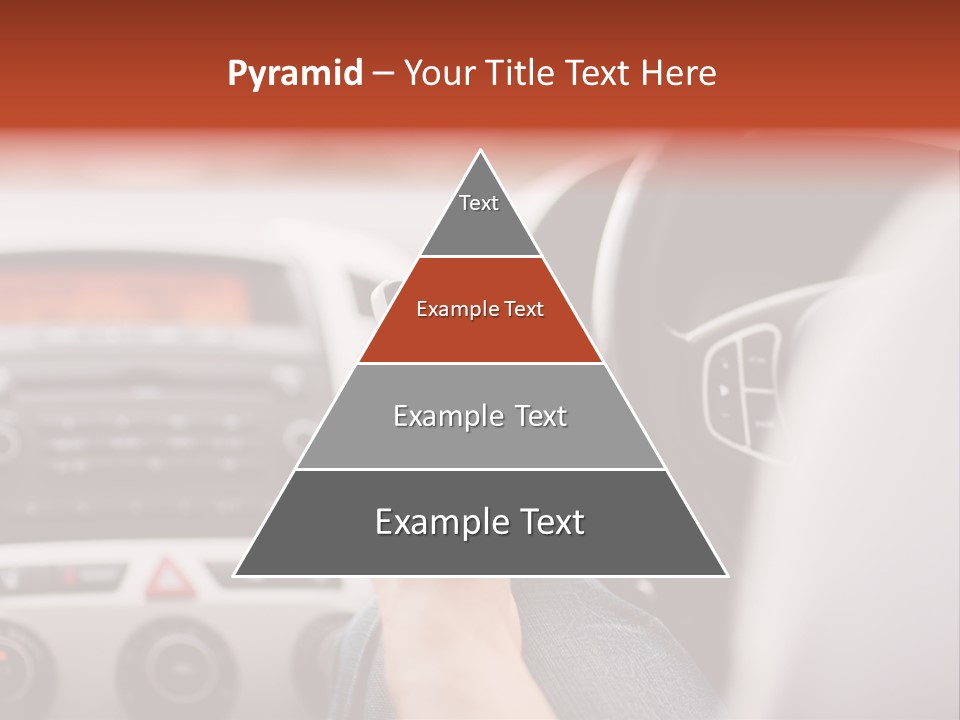 A Person Holding A Cell Phone While Driving A Car PowerPoint Template