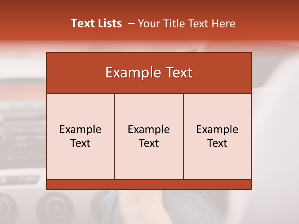 A Person Holding A Cell Phone While Driving A Car PowerPoint Template