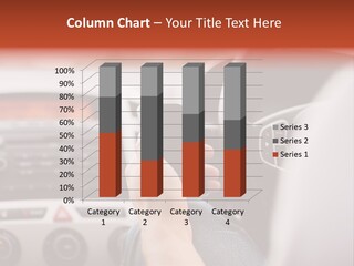 A Person Holding A Cell Phone While Driving A Car PowerPoint Template