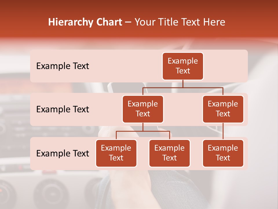 A Person Holding A Cell Phone While Driving A Car PowerPoint Template