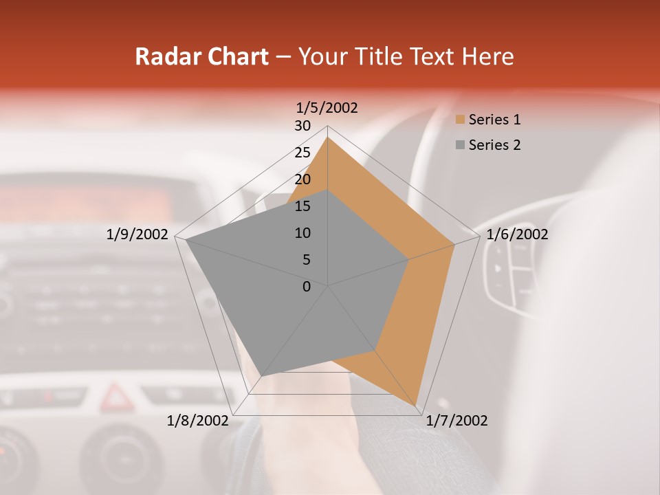 A Person Holding A Cell Phone While Driving A Car PowerPoint Template
