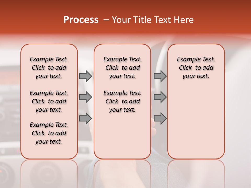 A Person Holding A Cell Phone While Driving A Car PowerPoint Template