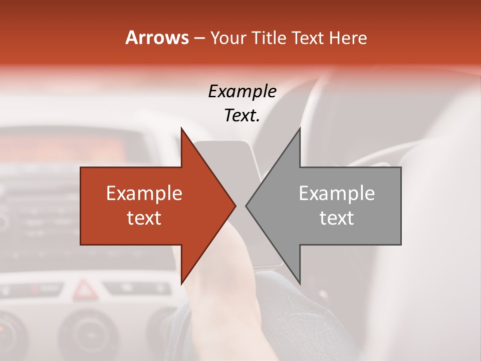 A Person Holding A Cell Phone While Driving A Car PowerPoint Template