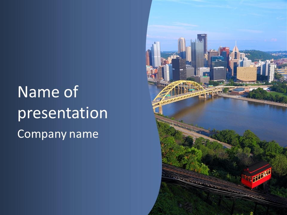 Pennsylvania Skyscraper Bridge PowerPoint Template