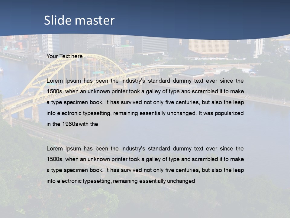 Pennsylvania Skyscraper Bridge PowerPoint Template