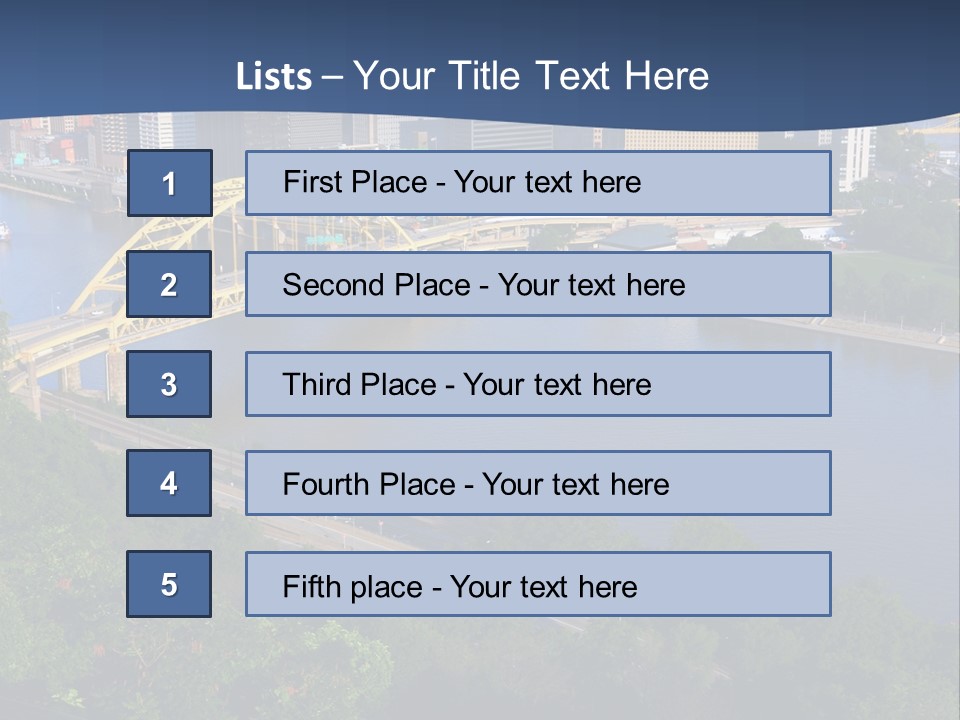 Pennsylvania Skyscraper Bridge PowerPoint Template