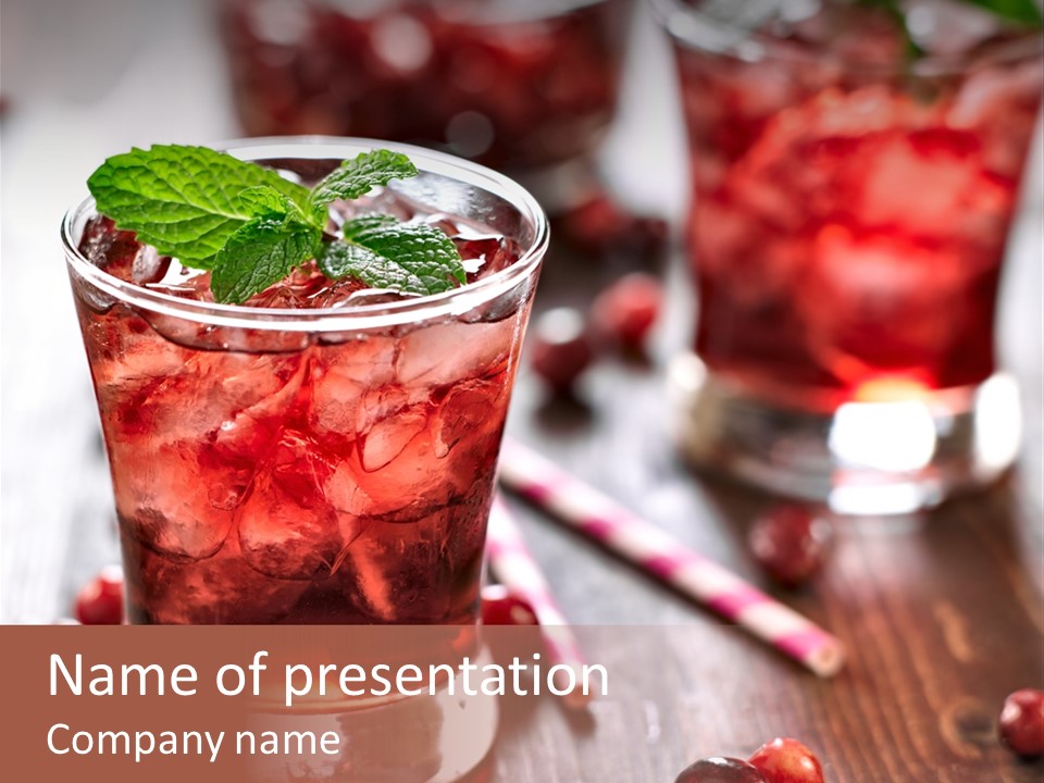 Alcoholic Liquid Food PowerPoint Template