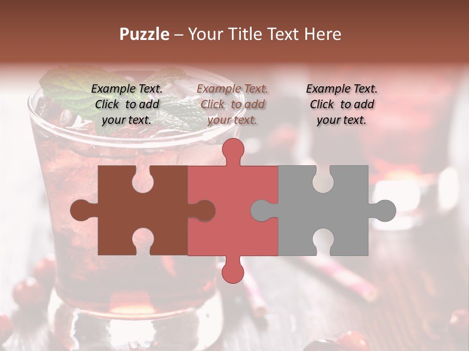 Alcoholic Liquid Food PowerPoint Template