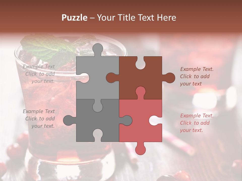 Alcoholic Liquid Food PowerPoint Template