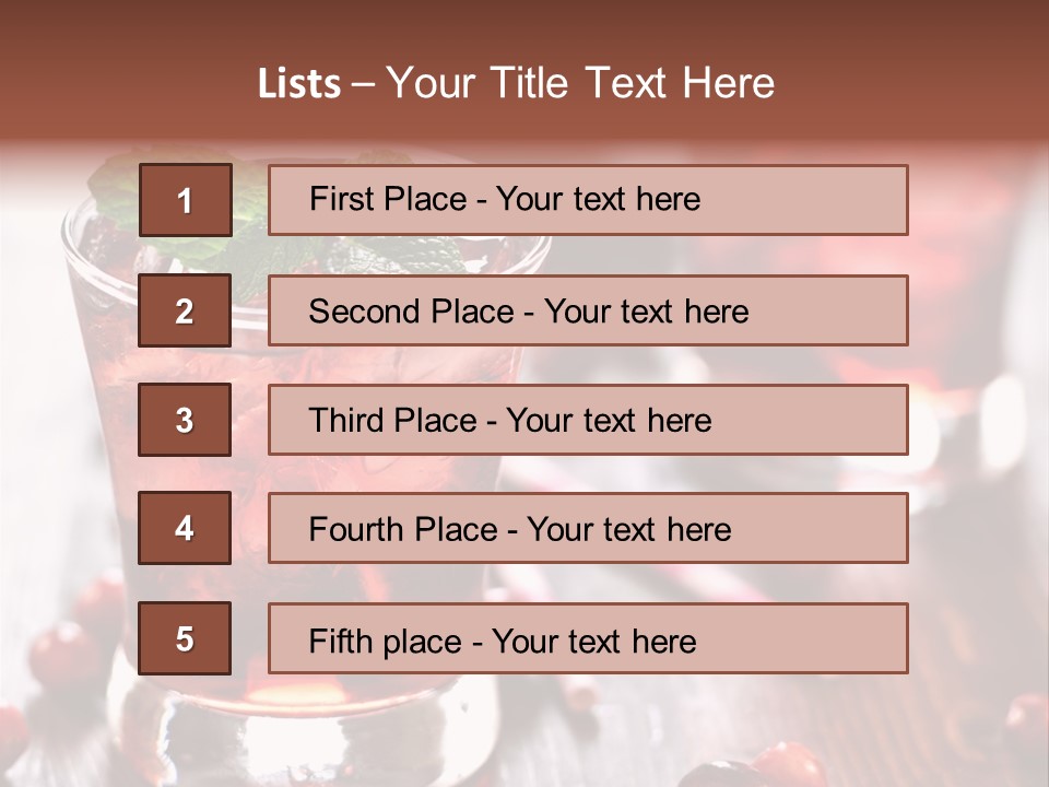 Alcoholic Liquid Food PowerPoint Template