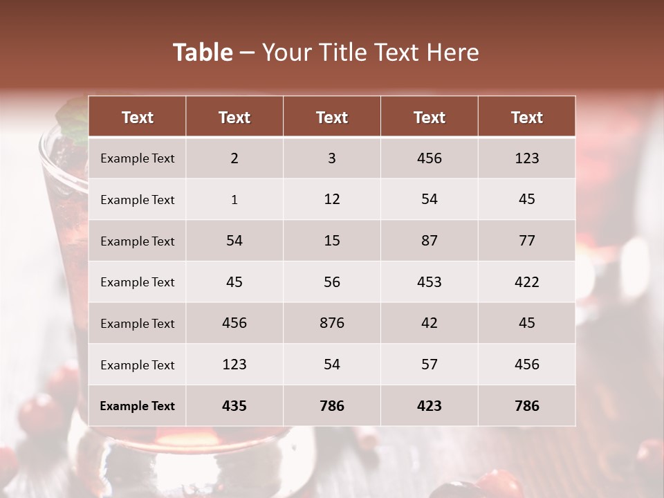 Alcoholic Liquid Food PowerPoint Template
